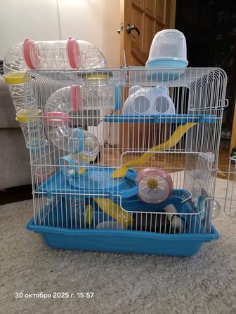 Клетка для хомяка трехярусная