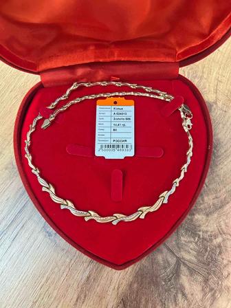 Золотое колье 585 пробы