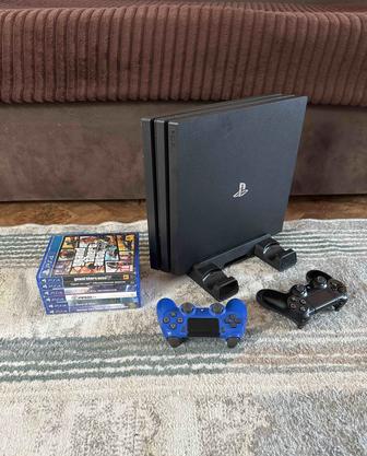 PlayStation 4 Pro 2 Джойстика 6 игр GtaV Одни из нас Detroit Fifa Ps Пс Pc