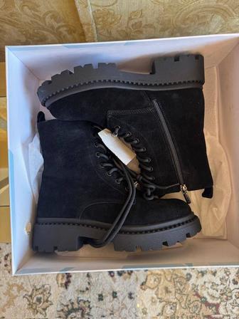 Сапоги ботинки натуральная замша,натуральный мех