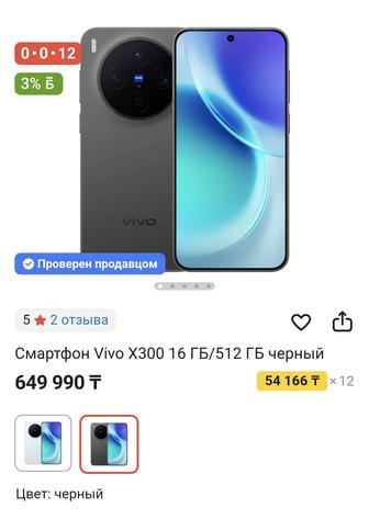Vivo X300 16/512 Гб EAC черный