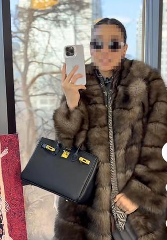 Продам шуба из натуральной козьей шерсти