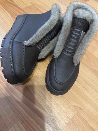 Ботинки зимние женские кожаные 39 размер