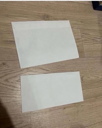Продам почтовые конверты с отрывной силиконовой лентой. Два размера