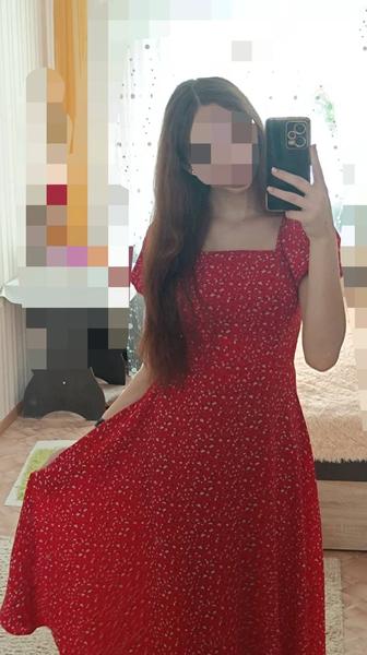 Красное летнее платье