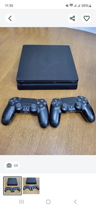 Приставка PS4 Slim (1тб, 2 контроллера)