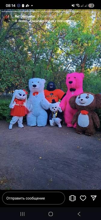 Ростовые куклы мишки зайки